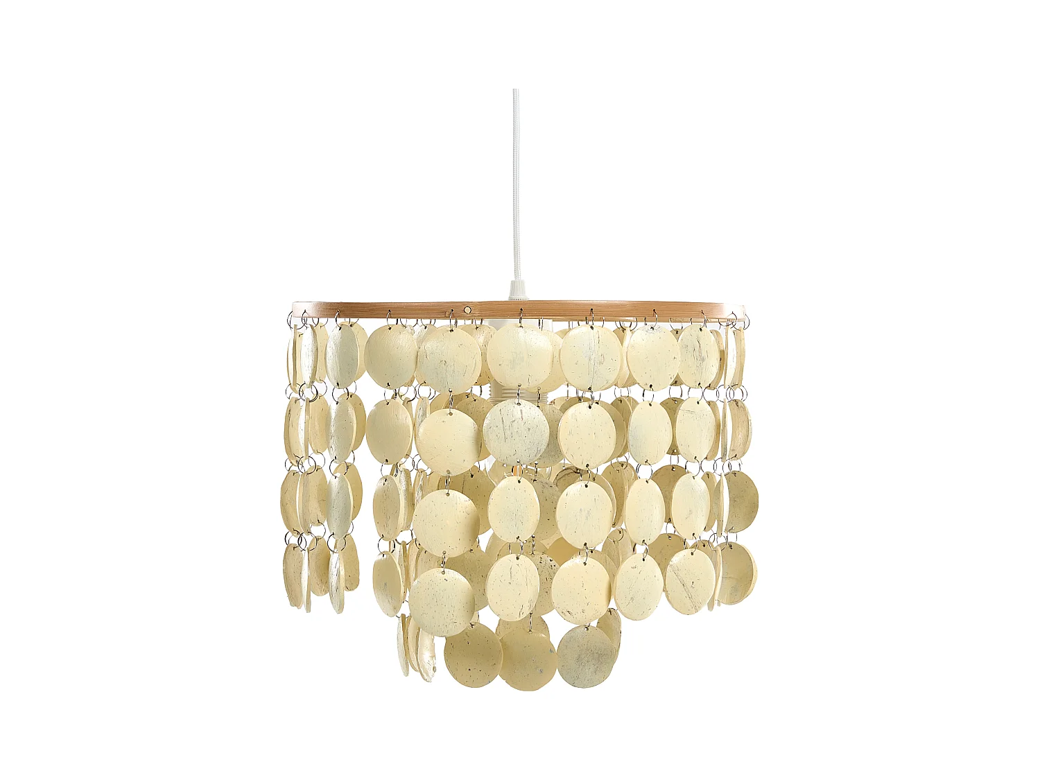 Lustre PARANGI Coquille de noix de coco Beige clair