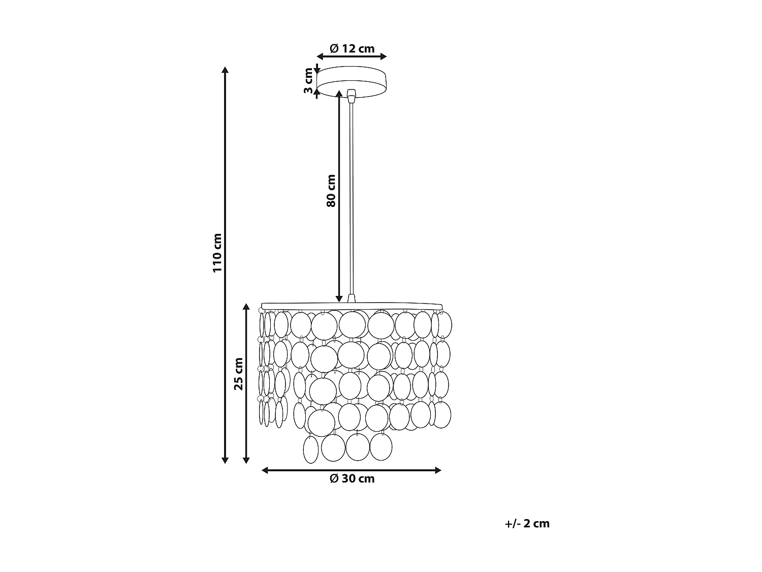 Lustre PARANGI Coquille de noix de coco Beige clair