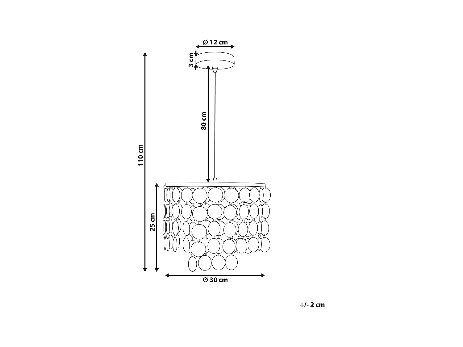 Lustre PARANGI Coquille de noix de coco Beige clair