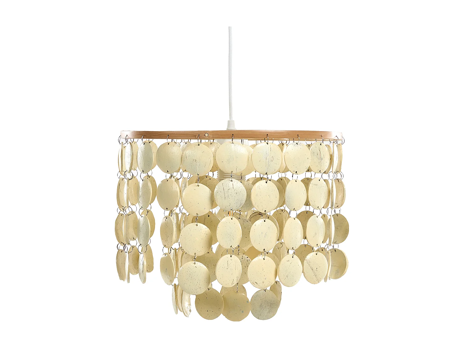 Lustre PARANGI Coquille de noix de coco Beige clair