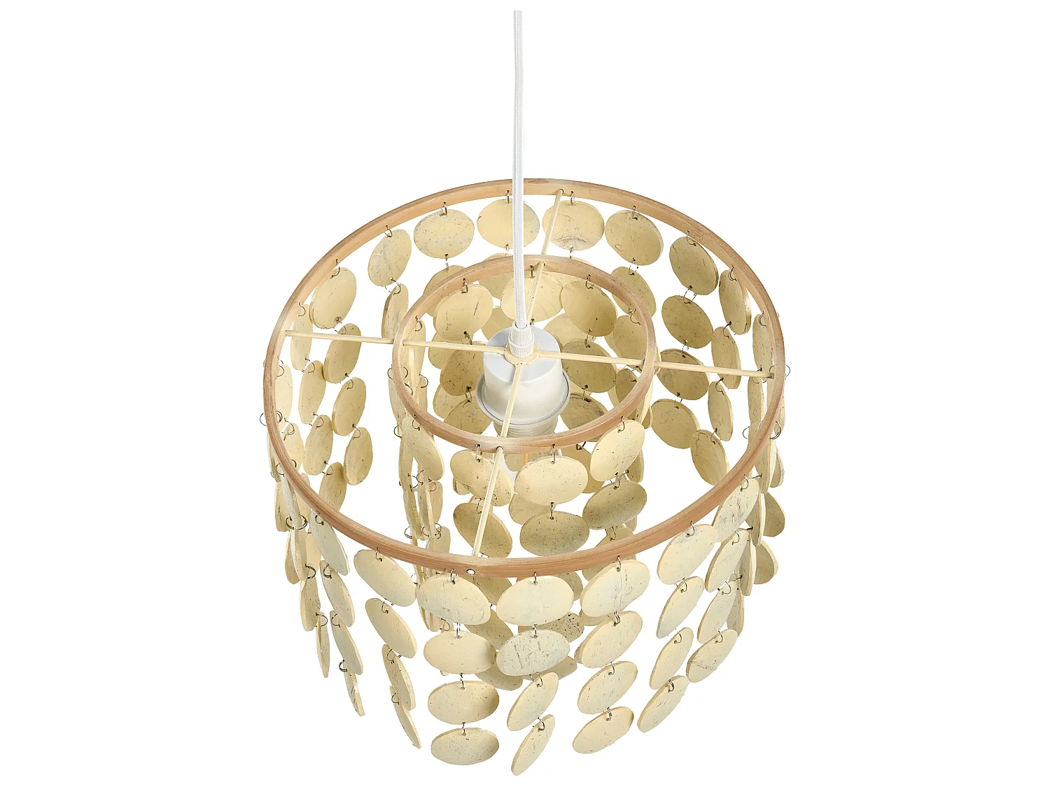 Chandelier PARANGI Coconut Shell Light Beige