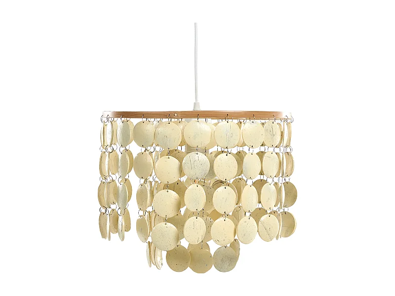 Lustre PARANGI Coquille de noix de coco Beige clair