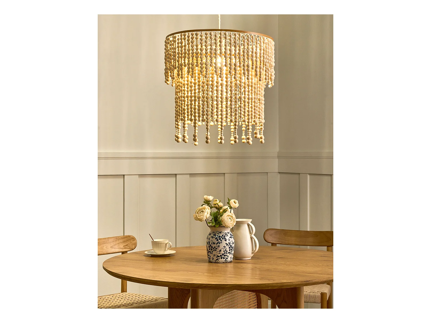 Lustre KIRINDI Bois Marron clair