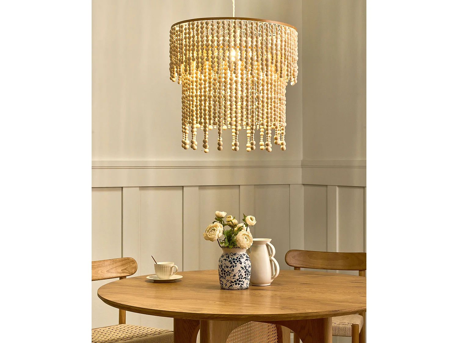 Lustre KIRINDI Bois Marron clair