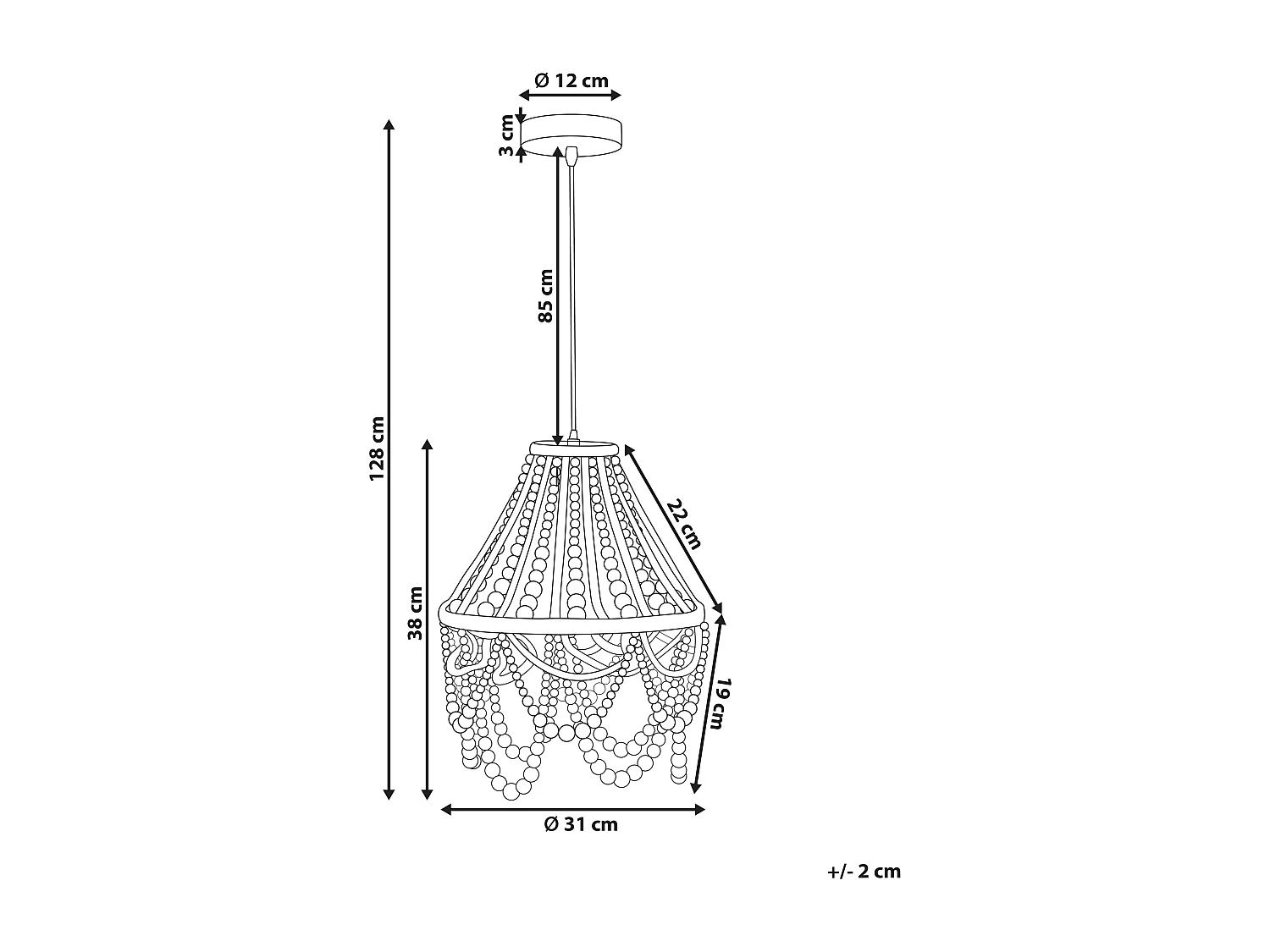 Lustre MENIK Bois Marron clair