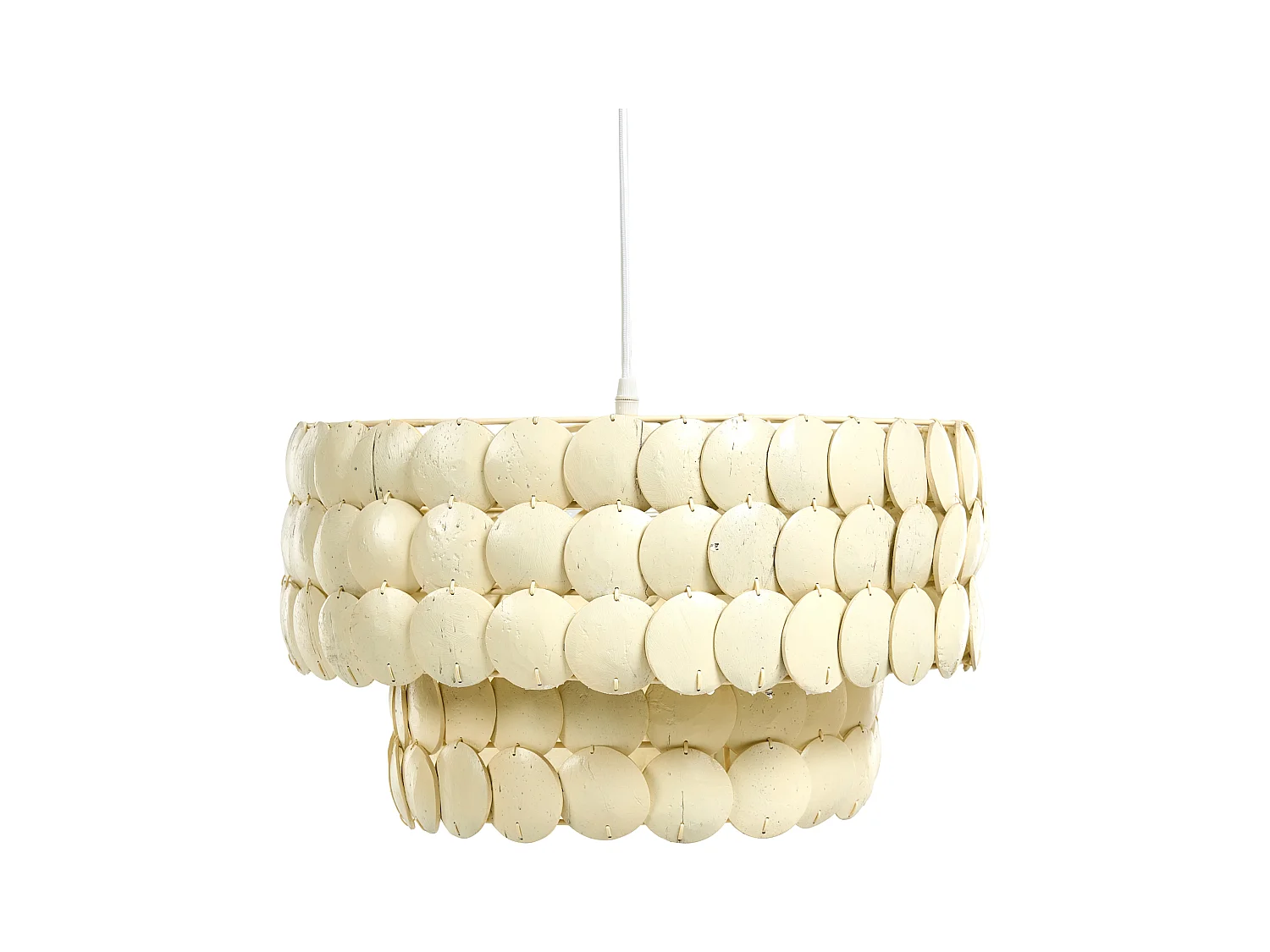 Lustre KOTMALE Coquille de noix de coco Beige clair