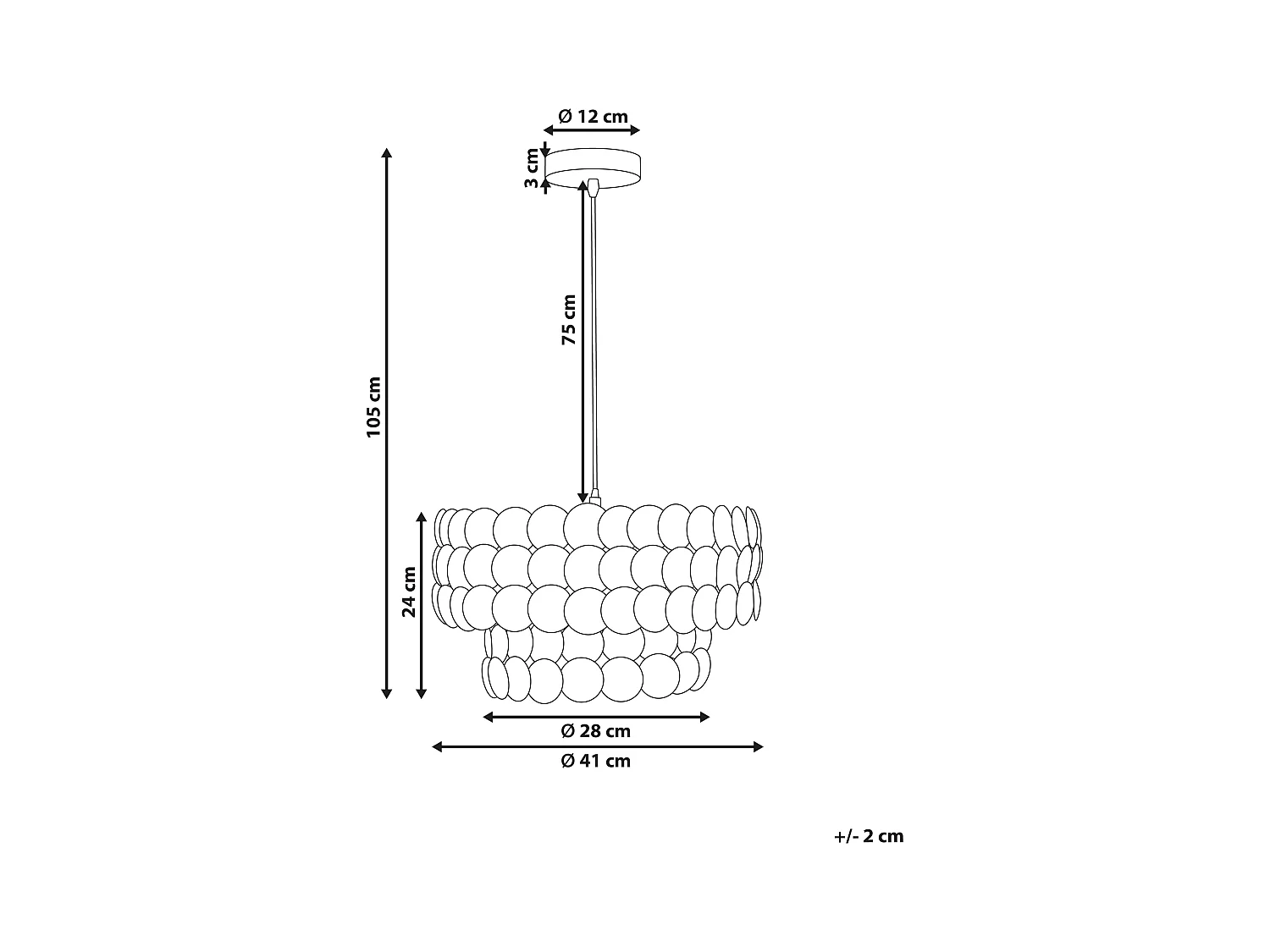 Lustre KOTMALE Coquille de noix de coco Beige clair