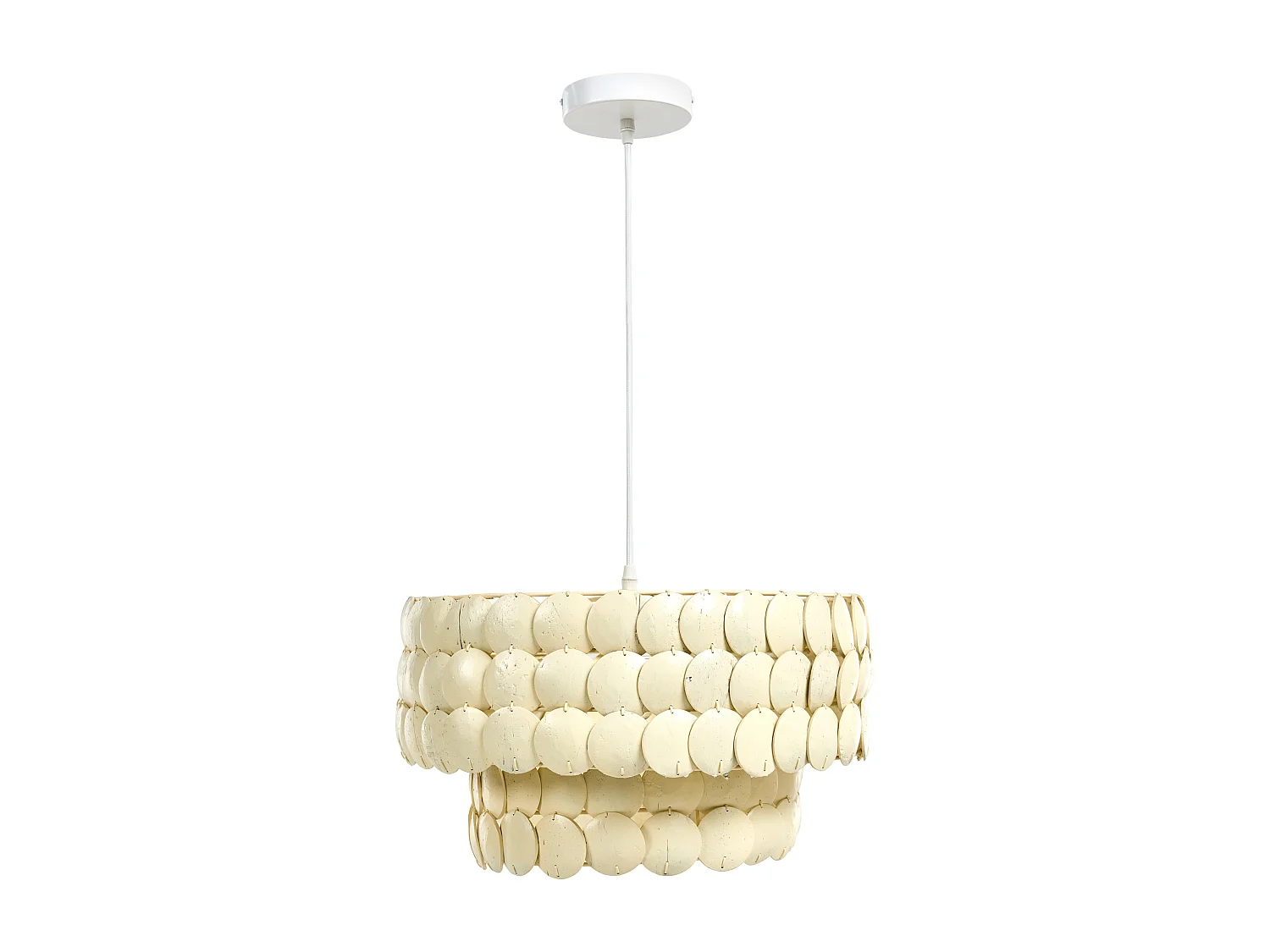 Lustre KOTMALE Coquille de noix de coco Beige clair