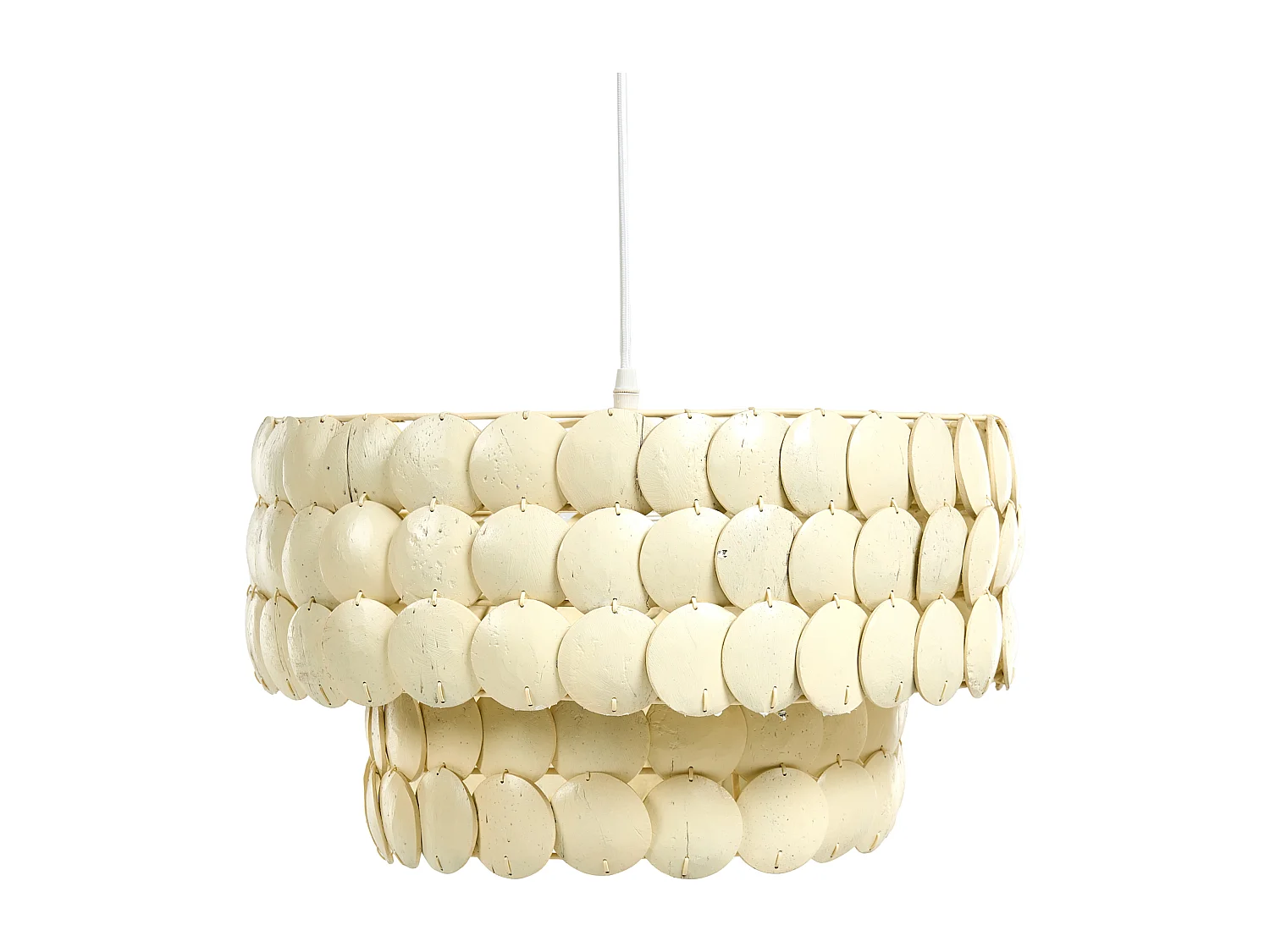 Lustre KOTMALE Coquille de noix de coco Beige clair