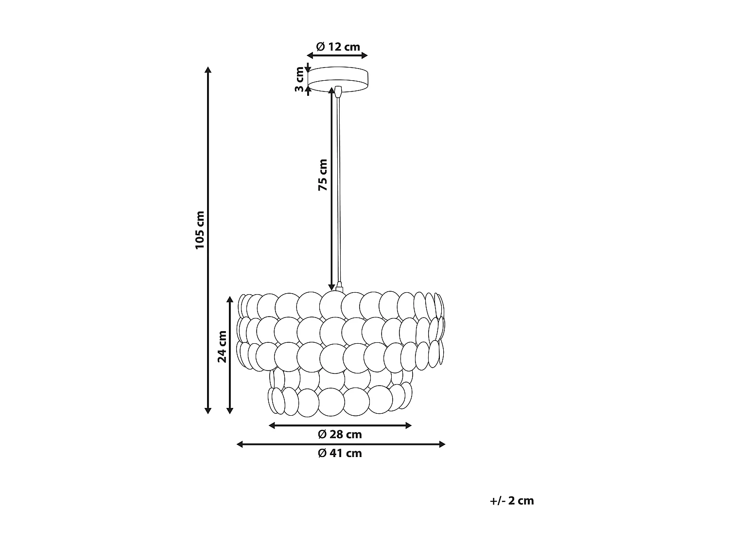 Lustre KOTMALE Coquille de noix de coco Beige clair