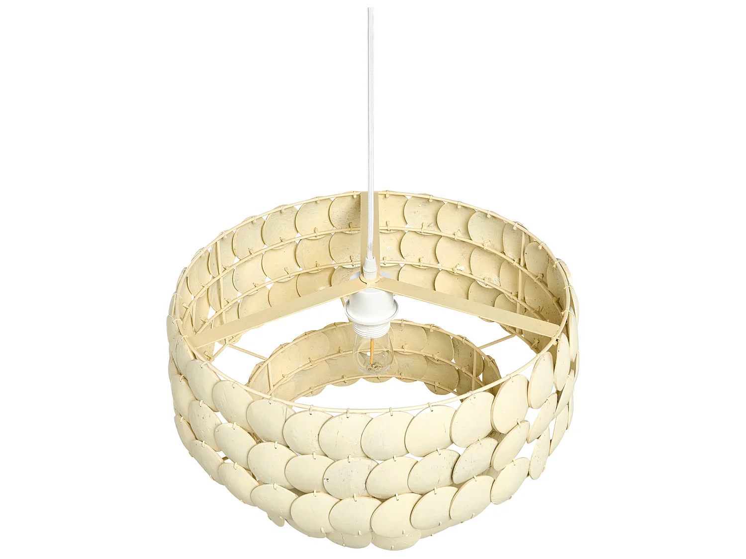 Chandelier KOTMALE Coconut Shell Light Beige