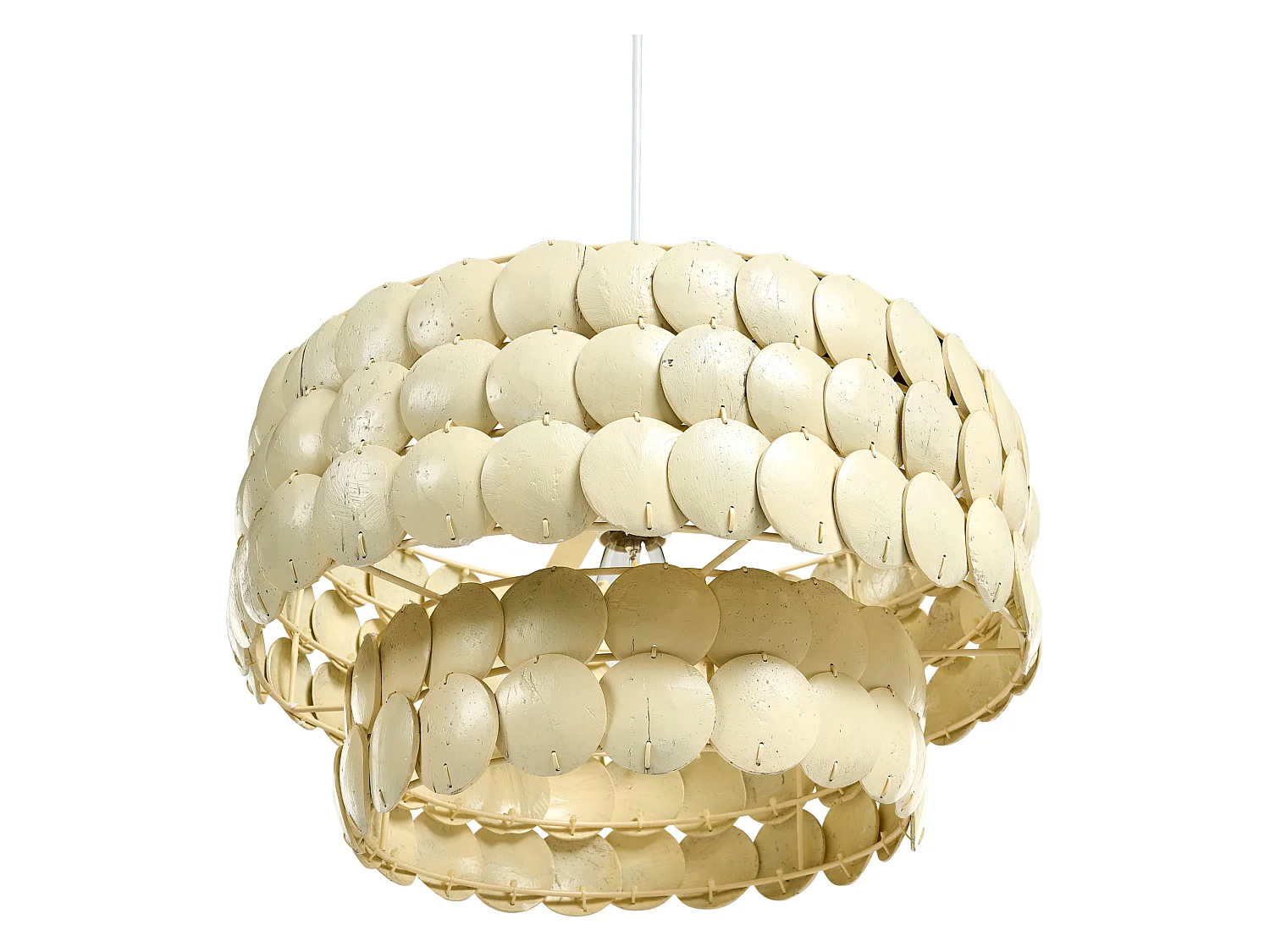 Chandelier KOTMALE Coconut Shell Light Beige