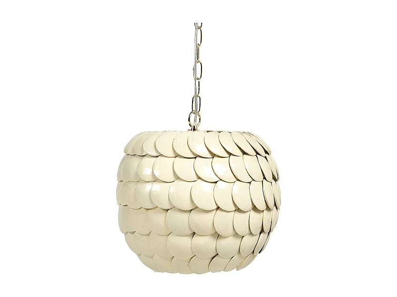Lampe suspension MASKELIYA Coquille de noix de coco Beige