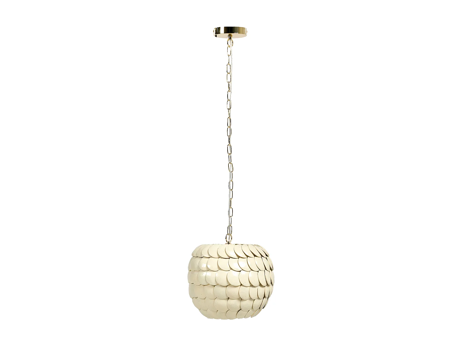 Lampe suspension MASKELIYA Coquille de noix de coco Beige