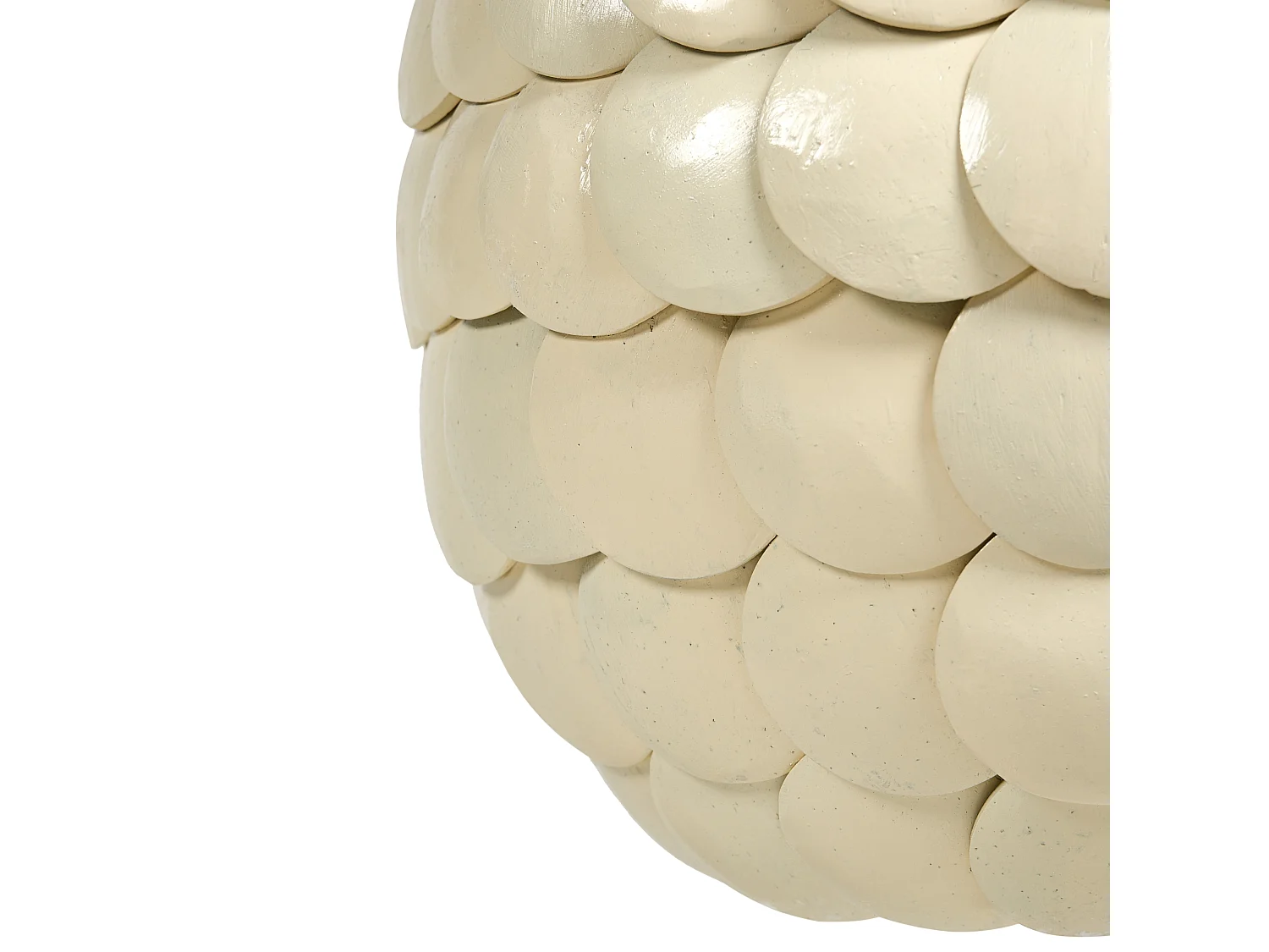 Lampe suspension MASKELIYA Coquille de noix de coco Beige