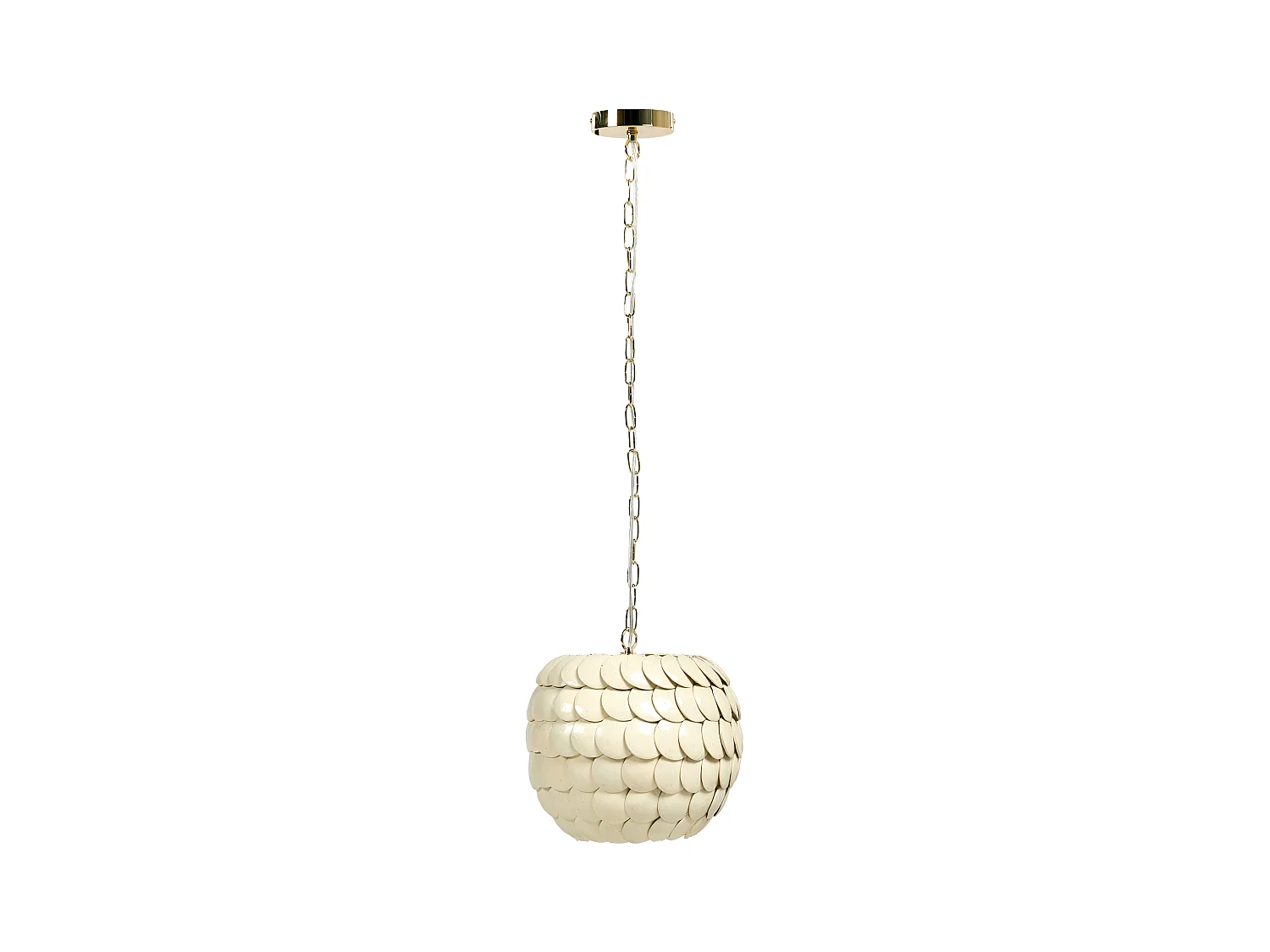 Lampe suspension MASKELIYA Coquille de noix de coco Beige
