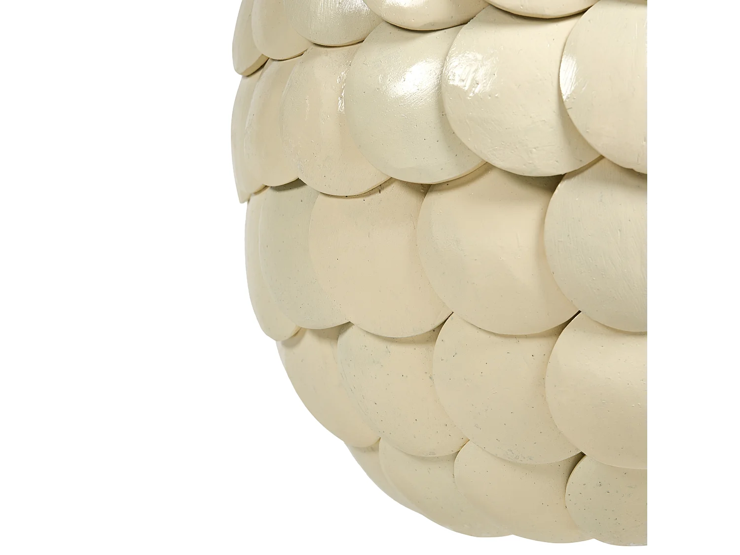 Lampe suspension MASKELIYA Coquille de noix de coco Beige
