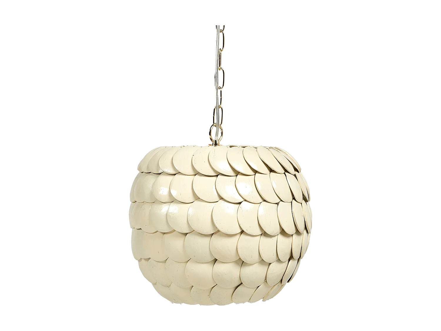 Lampe suspension MASKELIYA Coquille de noix de coco Beige