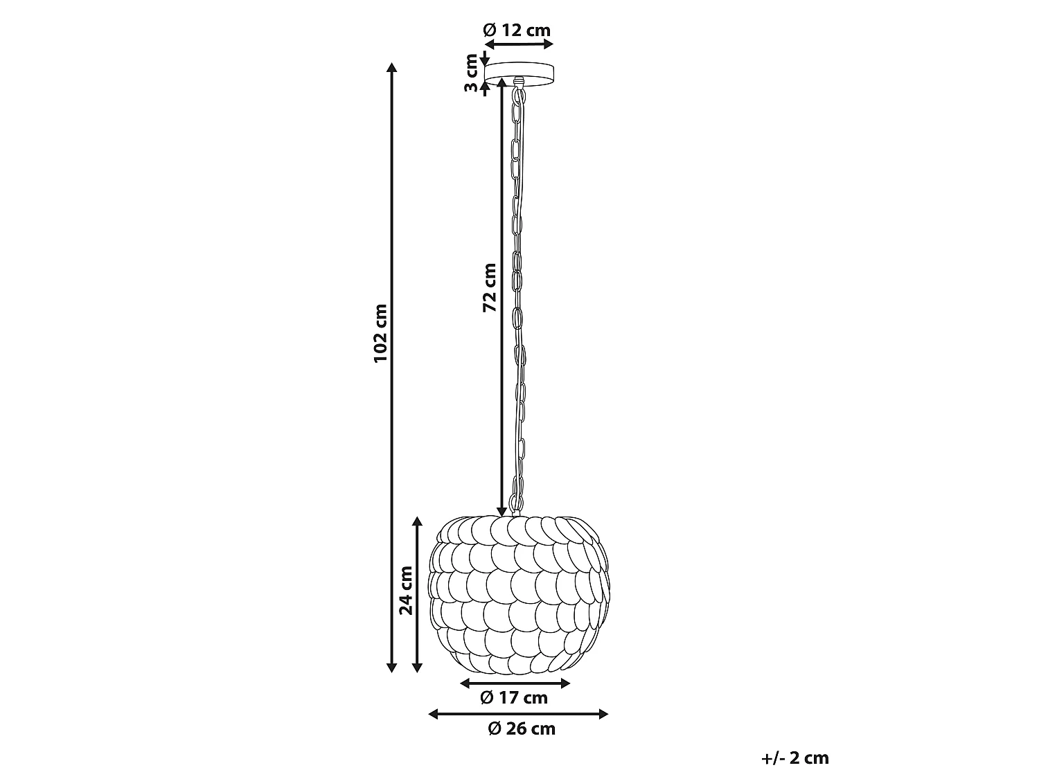 Pendant Lamp MASKELIYA Coconut Shell Beige