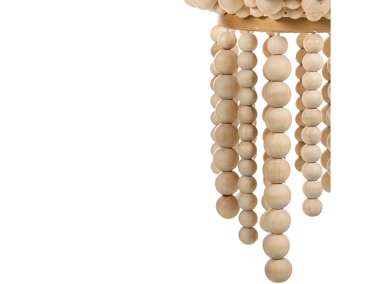 Chandelier PUSWELI Wood Light Brown
