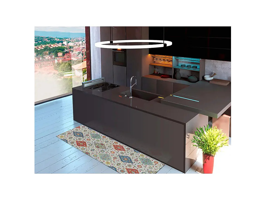 Tapis intérieur - dessins colorés - multicolore - 52 x 200 cm - RICCI