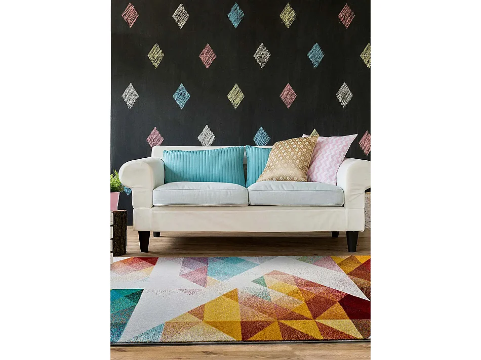 Tapis intérieur - géométrique - multicolore - 160 x 230 cm - PANDORA