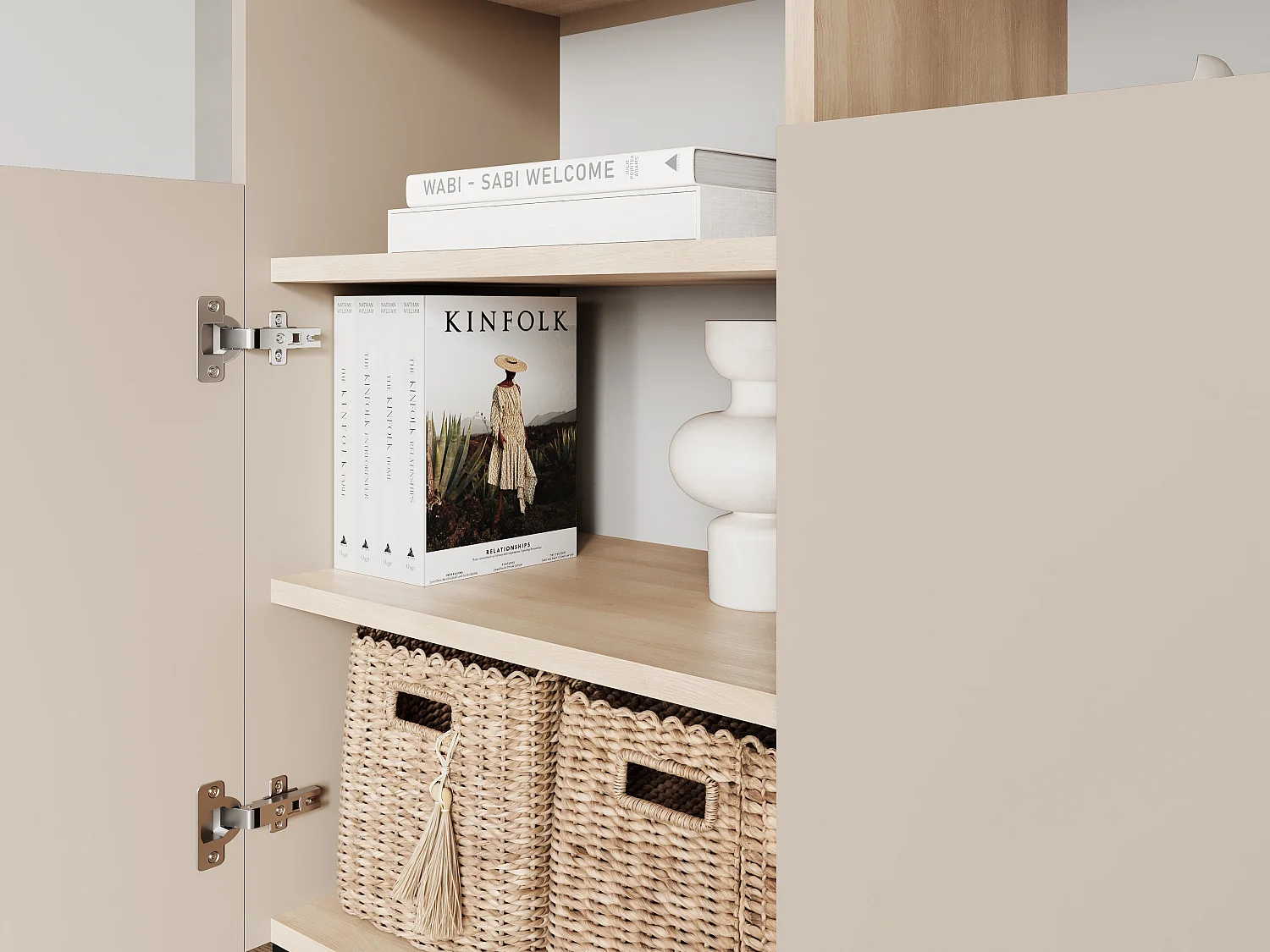 Aparador 100 x 35 x 100 cm – Móvel com portas, pés de metal, acabamento mate para sala de estar