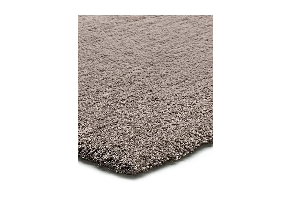 Tapis intérieur - shaggy uni - marron - 60 x 110 cm - SHANGHAI