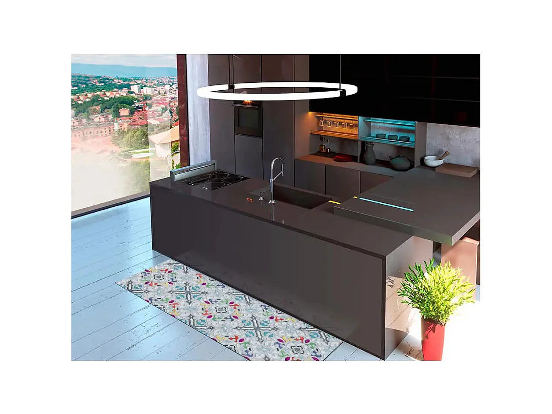 Tapis intérieur - dessins colorés - multicolore - 52 x 200 cm - RICCI