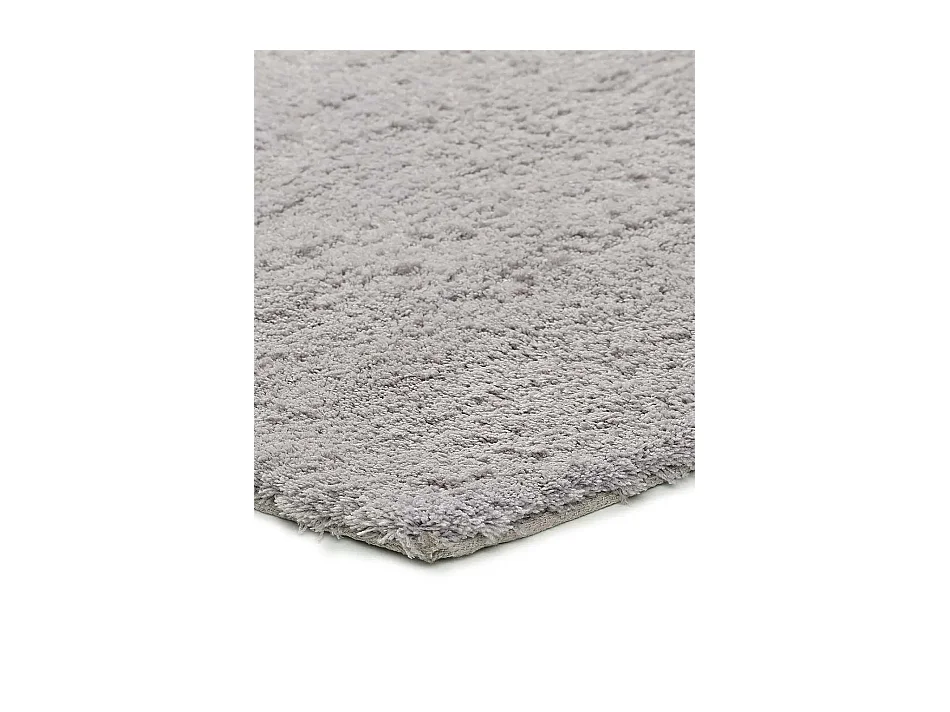 Tapis intérieur - shaggy uni - argent - 60 x 110 cm - SHANGHAI