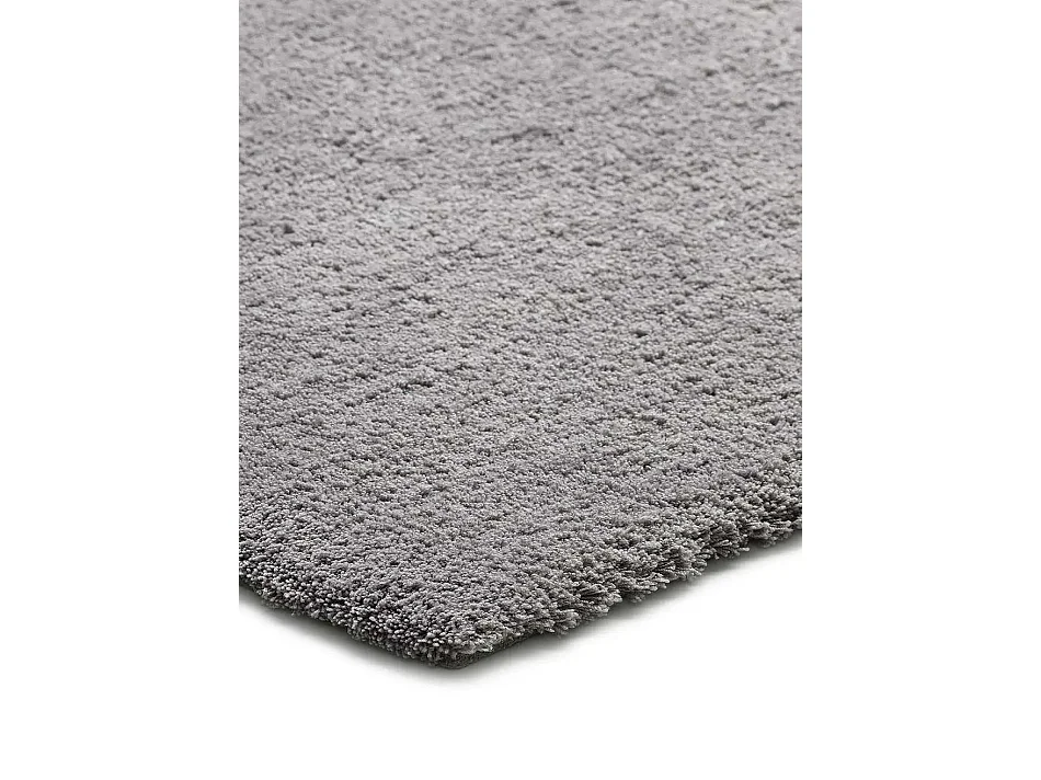 Tapis intérieur - shaggy uni - gris - 80 x 150 cm - SHANGHAI