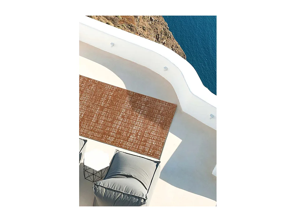 Tapis extérieur - abstrait - cuivre - 130 x 190 cm - VELVET