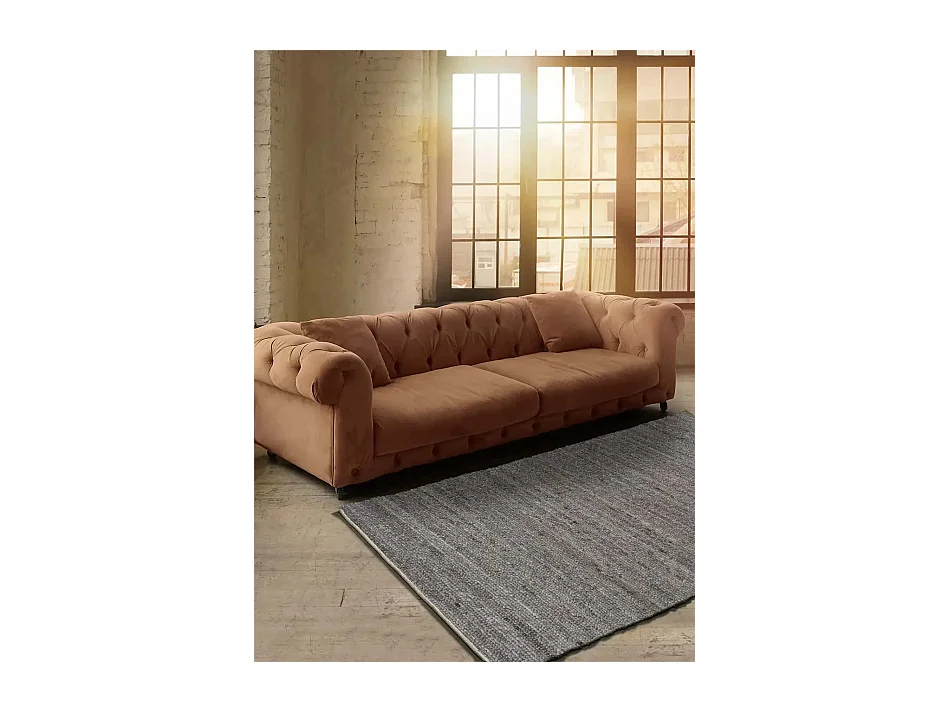 Tapis intérieur - uni - lin - 60 x 110 cm - CINDER