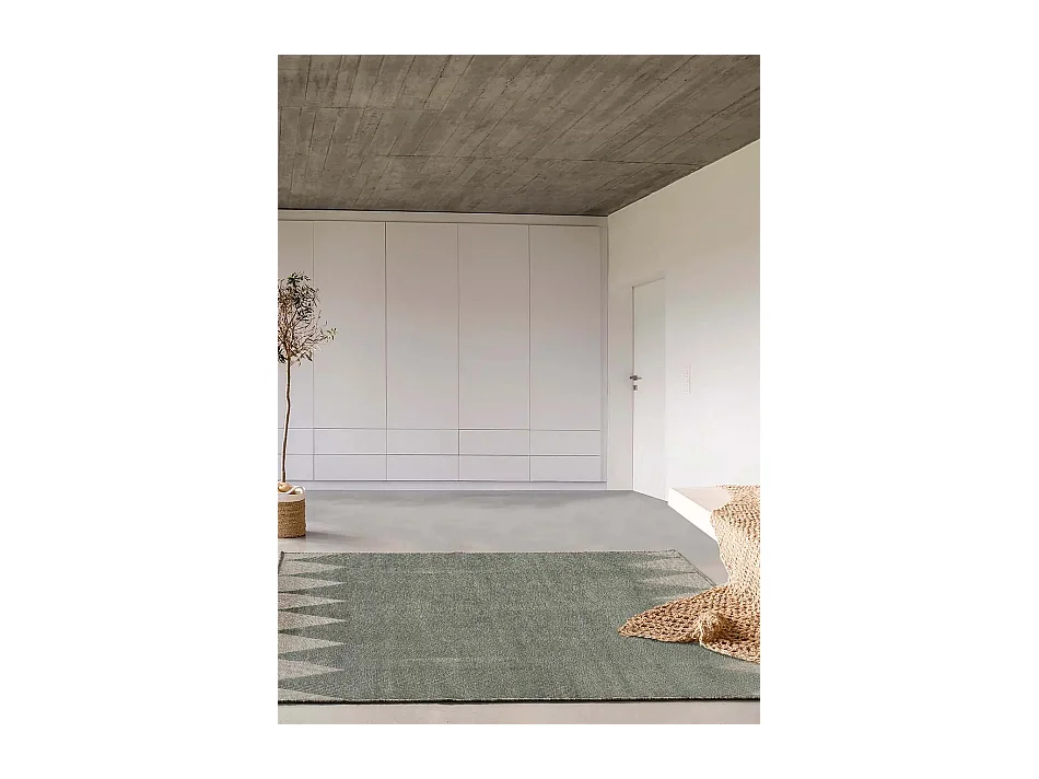 Kurzflorteppich - ethnisch - grau - 120x170 cm - FARASHE