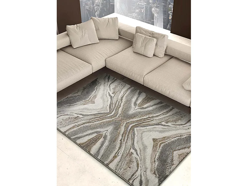 Tapis intérieur - abstrait - beige - 80 x 150 cm - WEIMAR