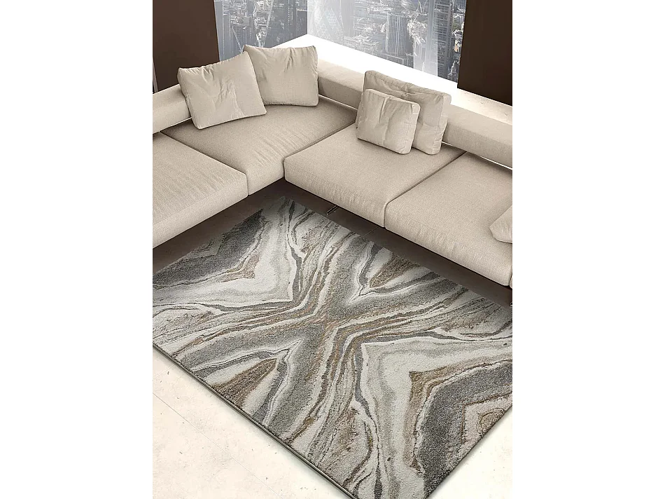 Tapis intérieur - abstrait - beige - 80 x 150 cm - WEIMAR