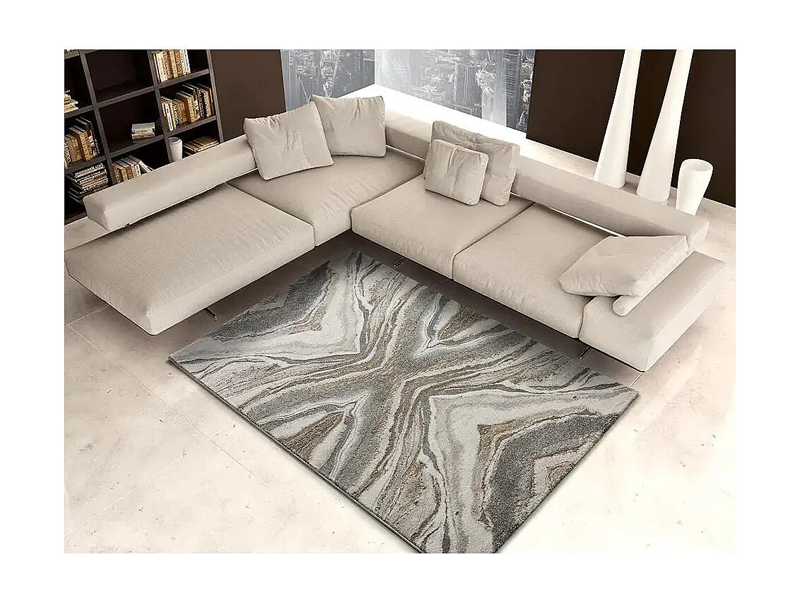 Tapis intérieur - abstrait - beige - 80 x 150 cm - WEIMAR