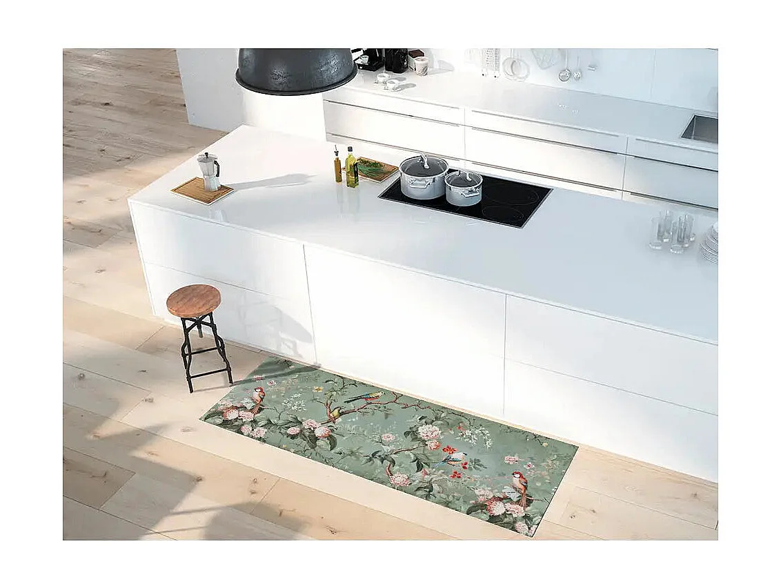 Alfombra interior  - dibujos con flores - multicolor - 52 x 200 cm - RICCI