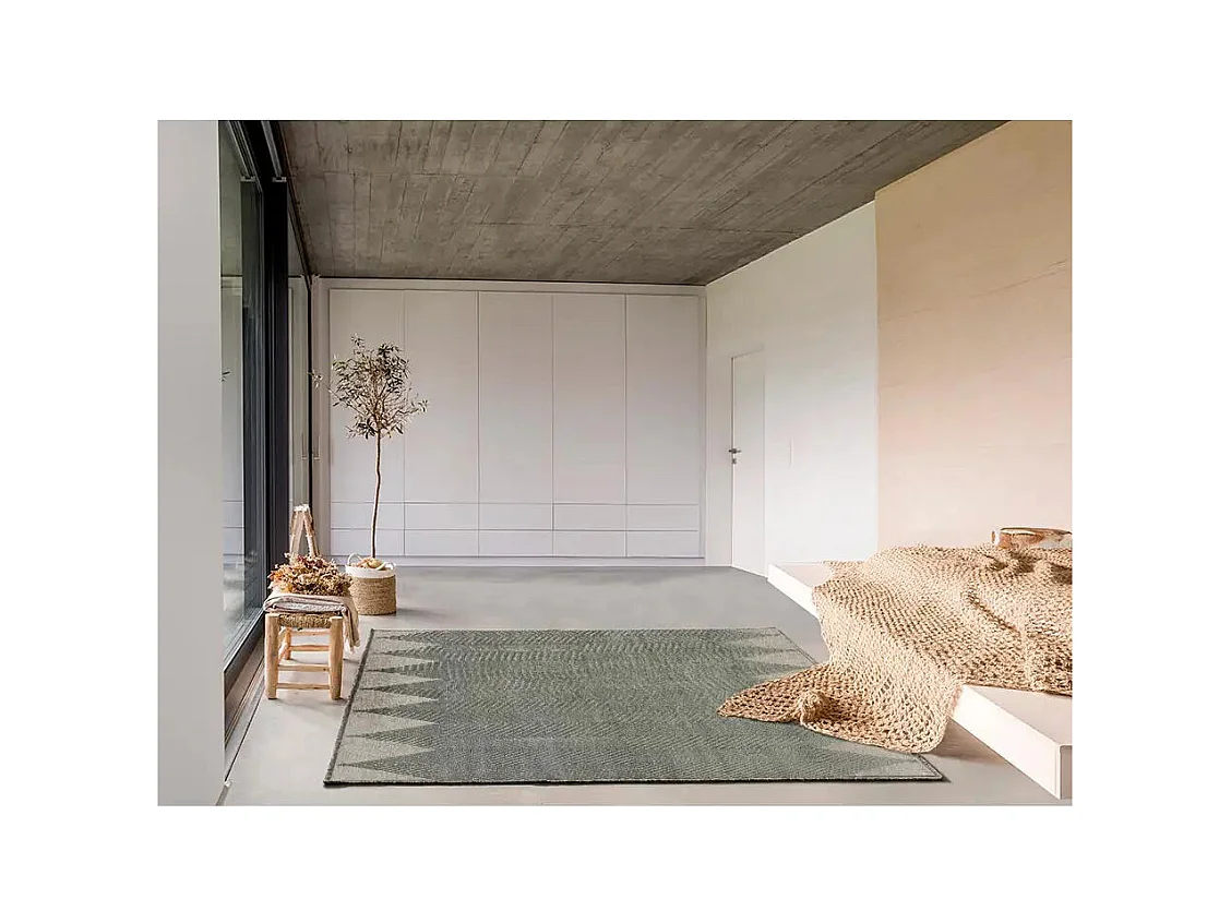 Tapis intérieur - ethnique - gris - 160 x 230 cm - FARASHE