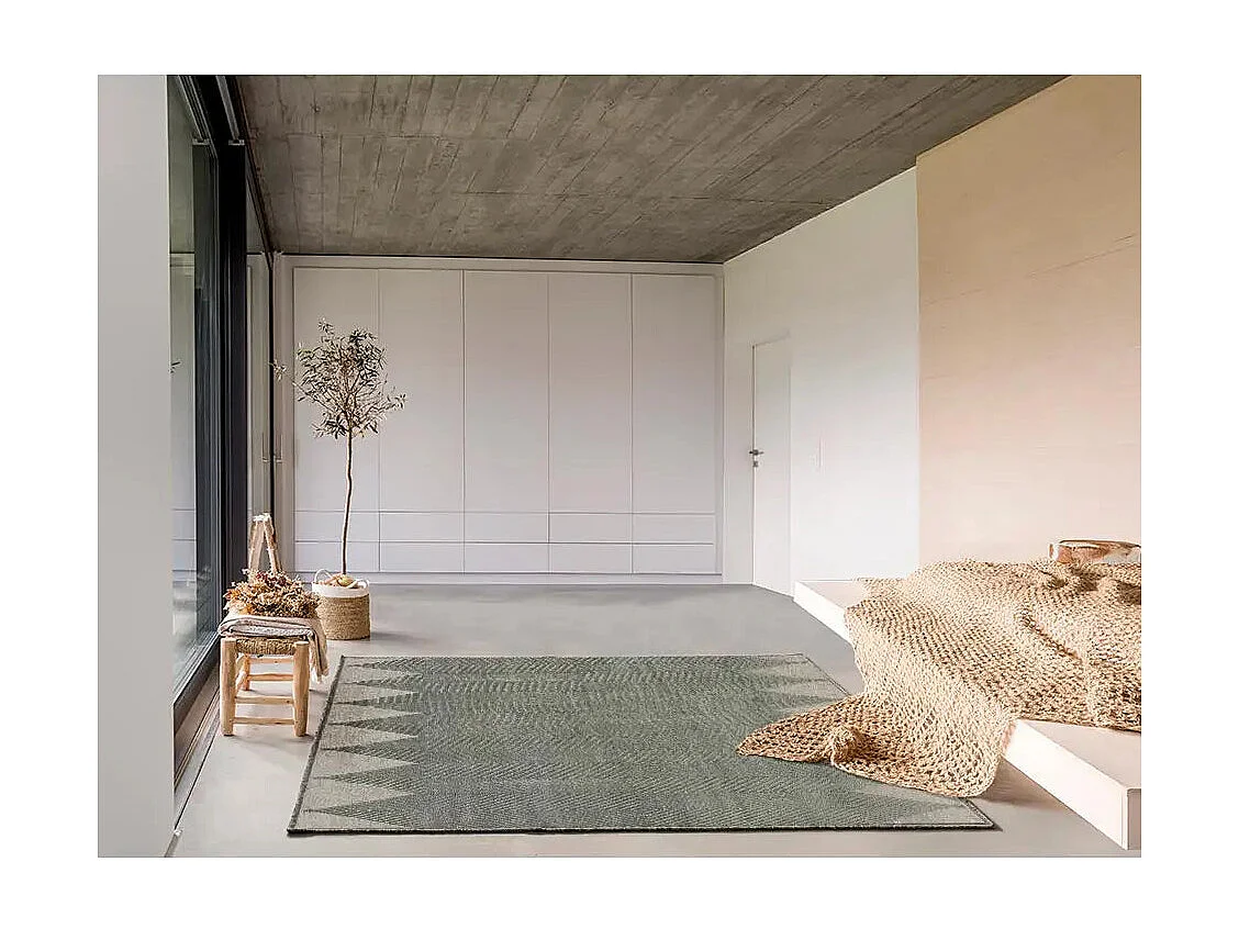 Tapis intérieur - ethnique - gris - 160 x 230 cm - FARASHE