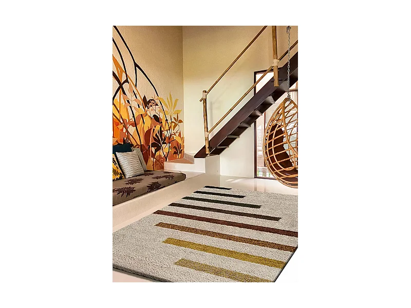 Hochflorteppich - shaggy - mehrfarbig - 120x170 cm - SCENIC