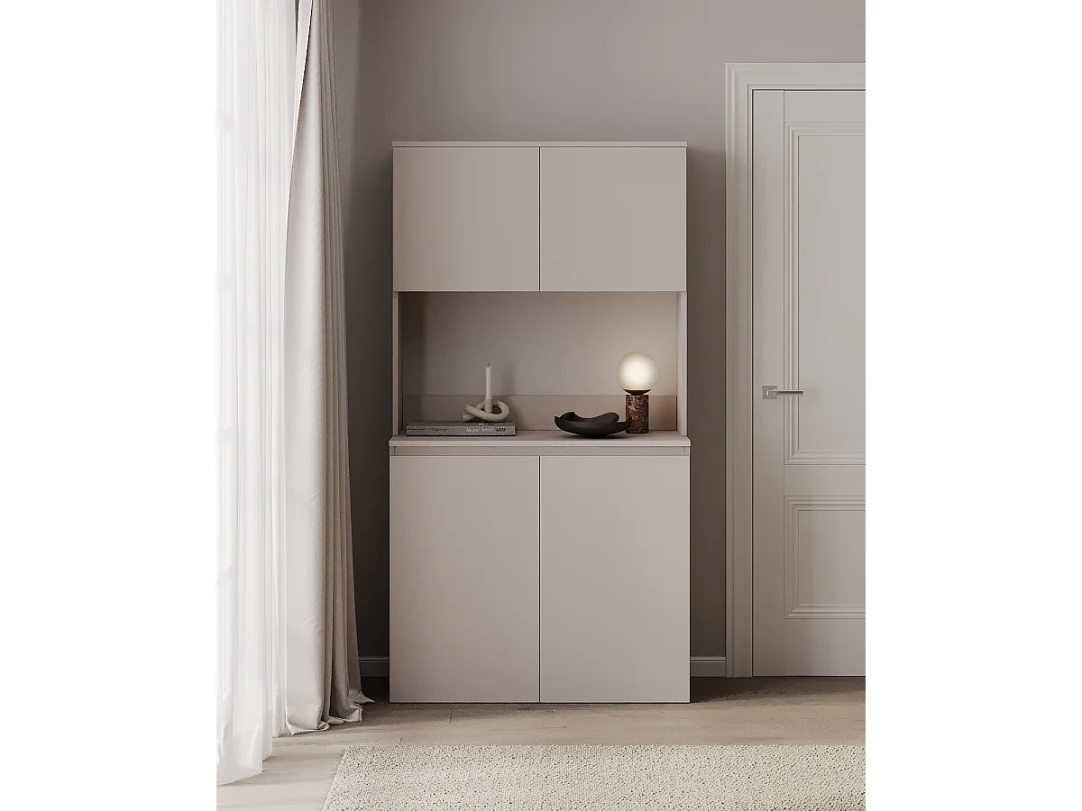 Meuble de cuisine haut ESTER – Vitrine, buffet et plan de travail 100x50 cm – Style campagne