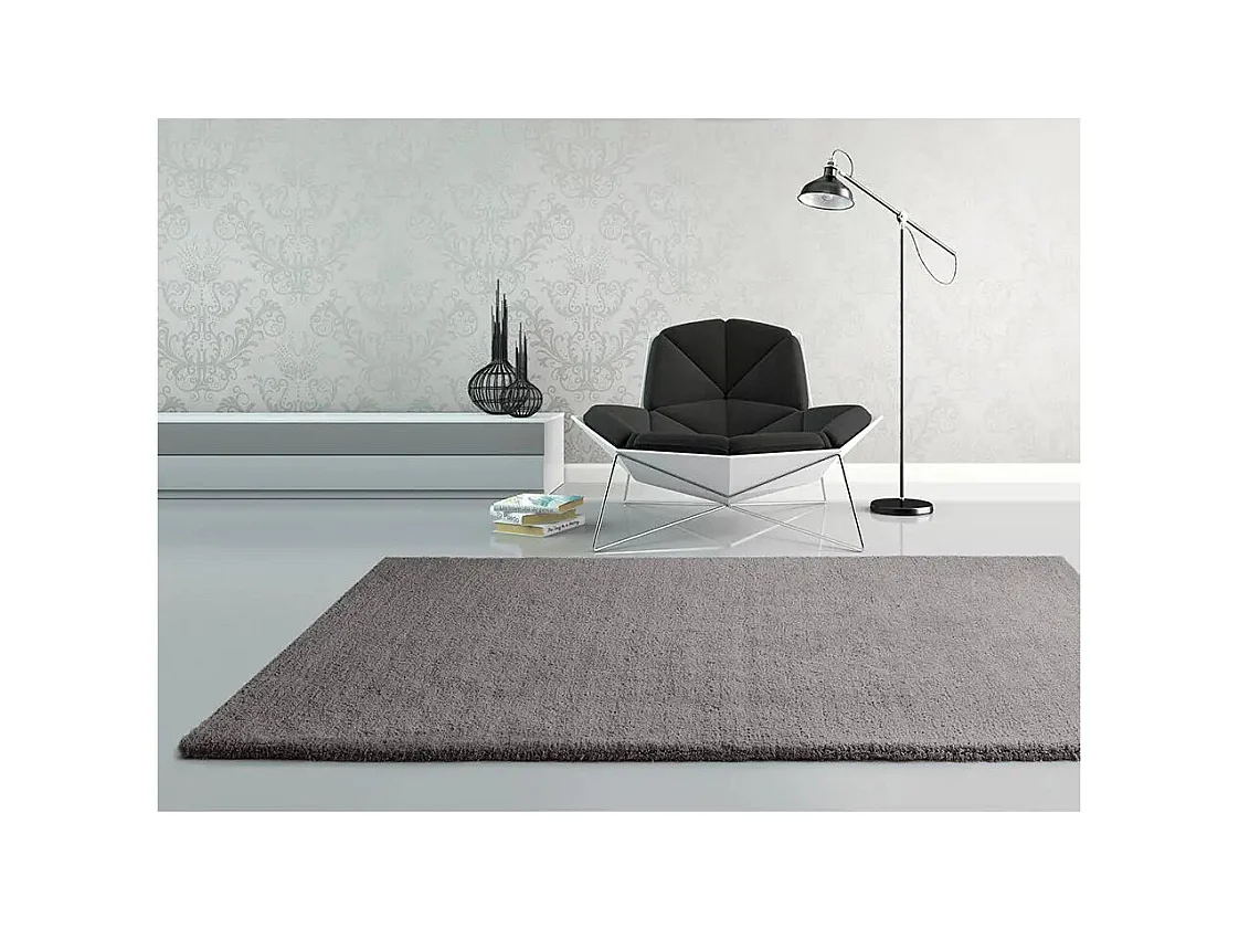 Tappeto interior - shaggy liscio - grigio - 160 x 230 cm - SHANGHAI