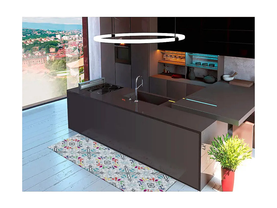 Tapis intérieur - dessins colorés - multicolore - 52 x 100 cm - RICCI