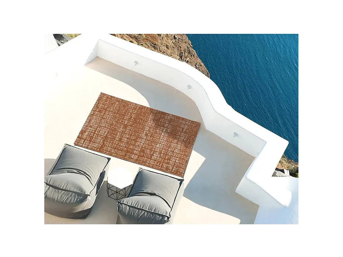 Tapis extérieur - abstrait - cuivre - 154 x 230 cm - VELVET