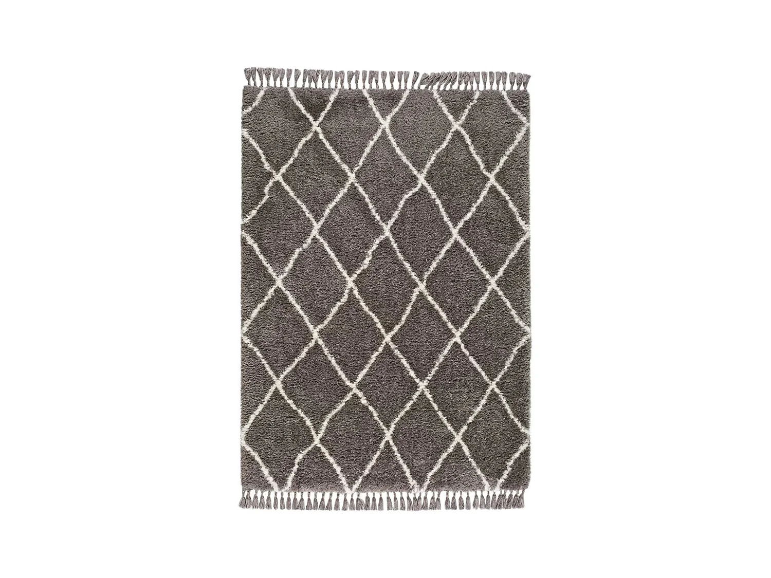 Tappeto interior - shaggy liscio - grigio - 120 x 170 cm - SAMIRA