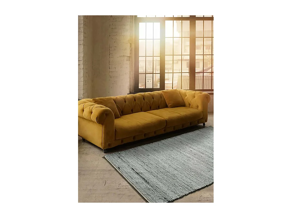 Tapis intérieur - uni - blanc - 60 x 110 cm - CINDER