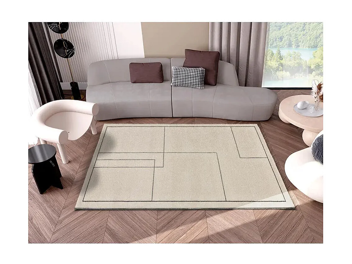 Tapis intérieur - abstrait - multicolore - 80 x 150 cm - LOS ANGELES LINES