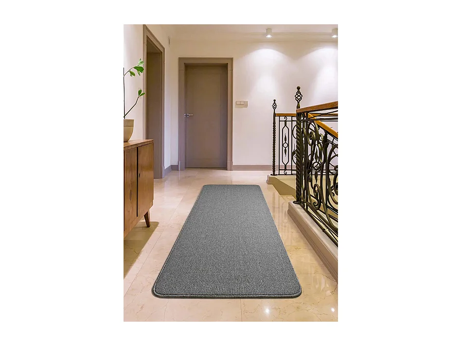 Tapis intérieur - uni - argent - 67 x 200 cm - LEILA