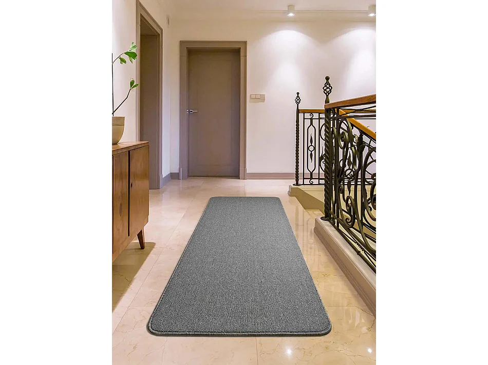 Tapis intérieur - uni - argent - 67 x 200 cm - LEILA